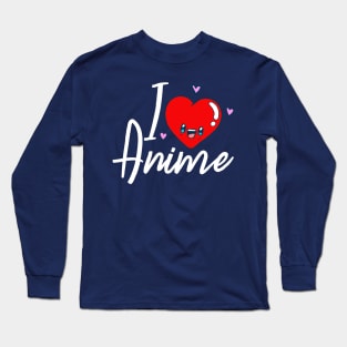 I Love Anime Japan Fan Cute Funny Cool Gift Long Sleeve T-Shirt